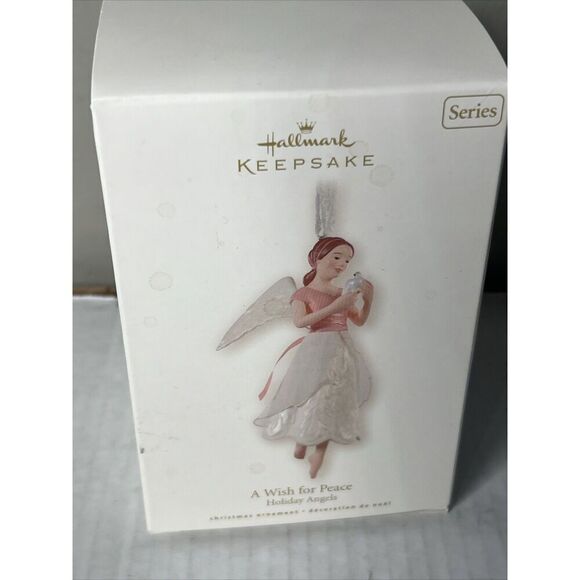 2008 Hallmark Keepsake Ornament Holiday Angels A Wish For Peace 3rd in Series - Picture 1 of 7